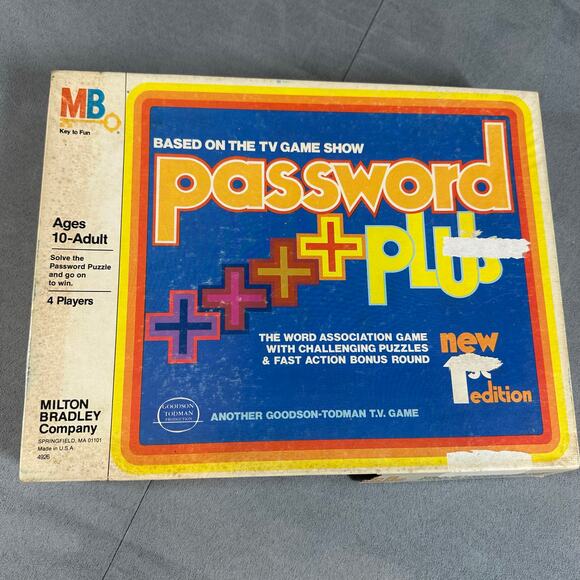 Vintage Password Plus TV Game Show Board Game Milton Bradley - Picture 1 of 7